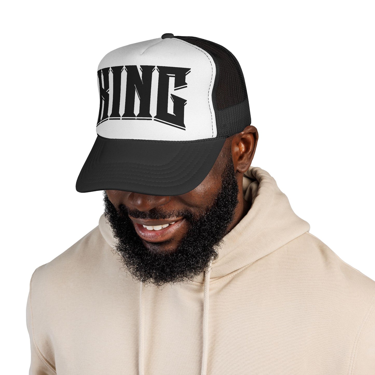 KING Trucker Hat (Black/White)