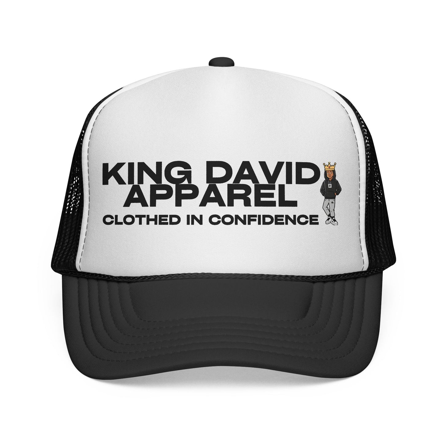 Cartoon Trucker Hat (Black/White)