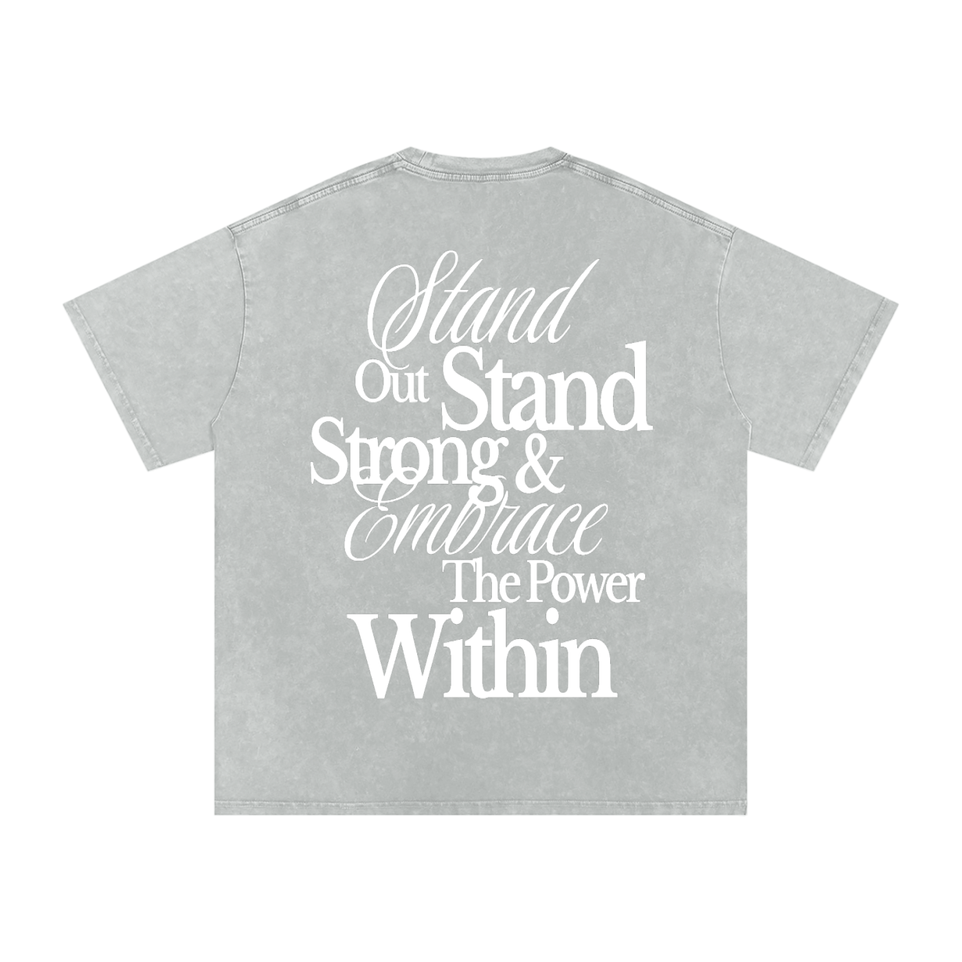 "Within" Snow Washed Oversized Cotton T-Shirt