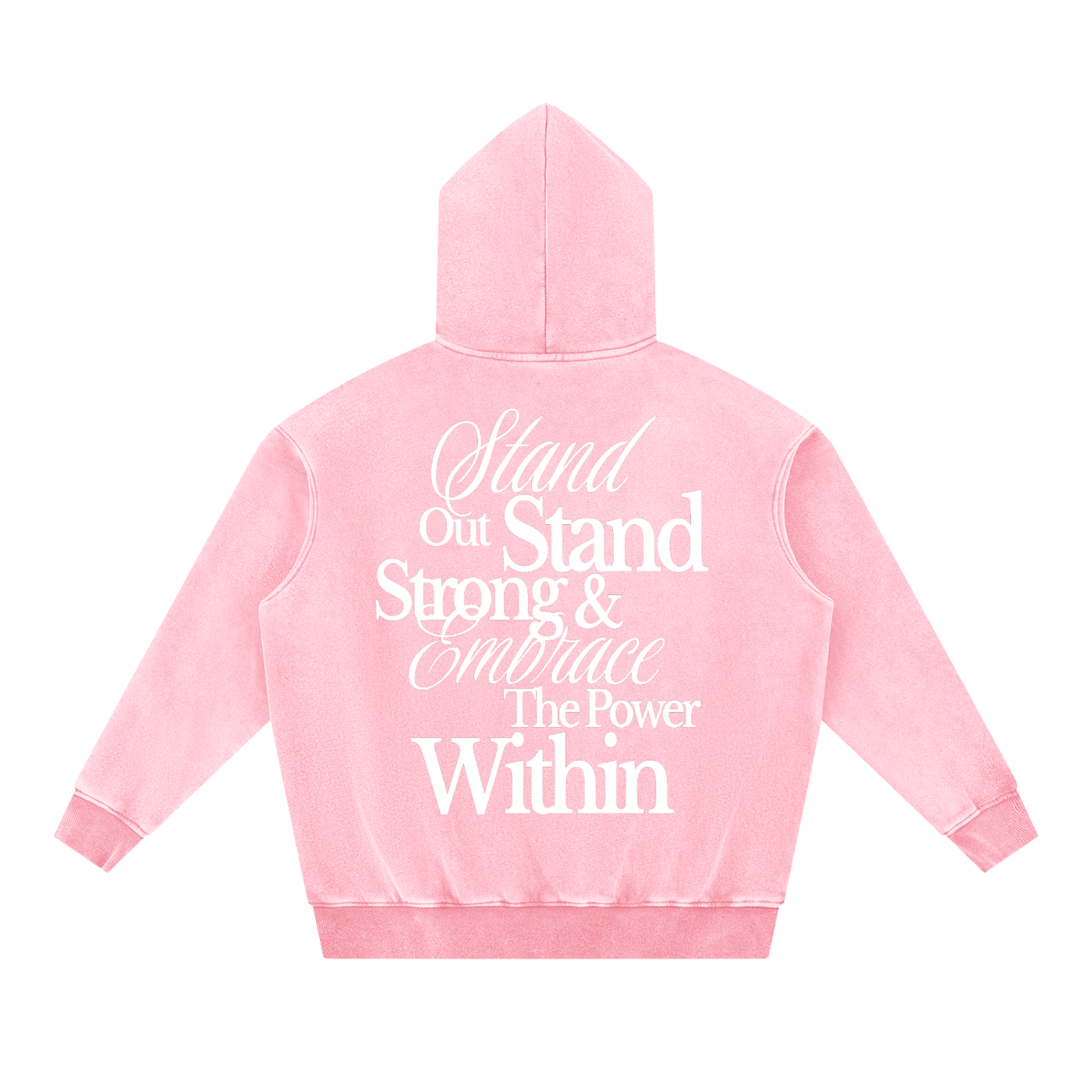 "Within" Snow Wash Fleece Oversize Hoodie