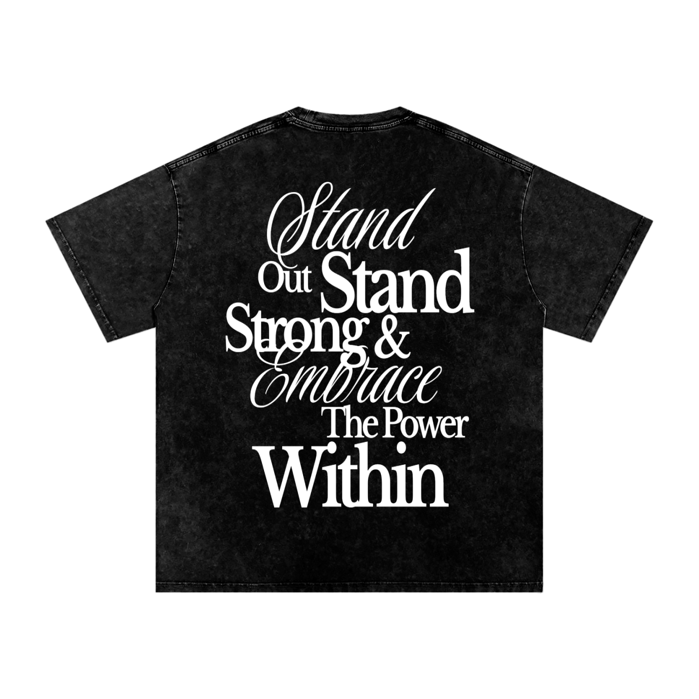"Within" Snow Washed Oversized Cotton T-Shirt