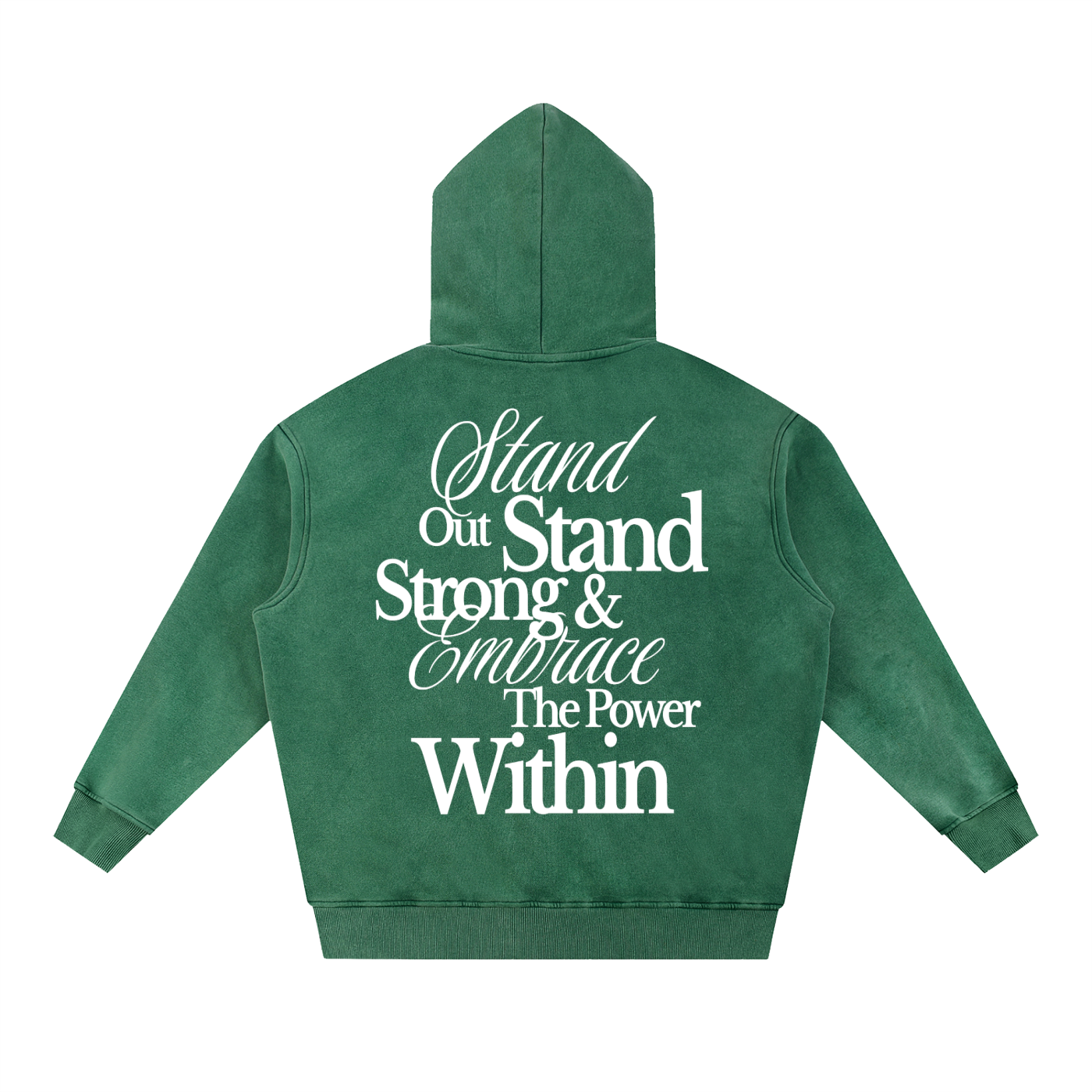 "Within" Snow Wash Fleece Oversize Hoodie