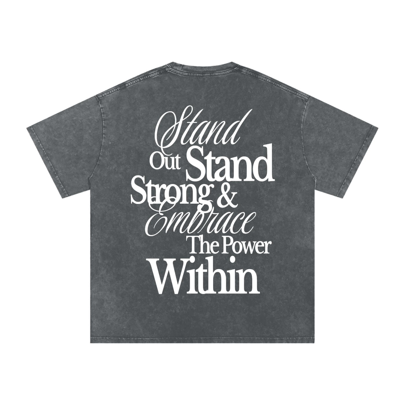 "Within" Snow Washed Oversized Cotton T-Shirt