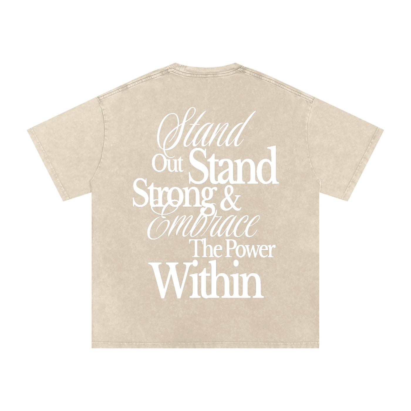 "Within" Snow Washed Oversized Cotton T-Shirt