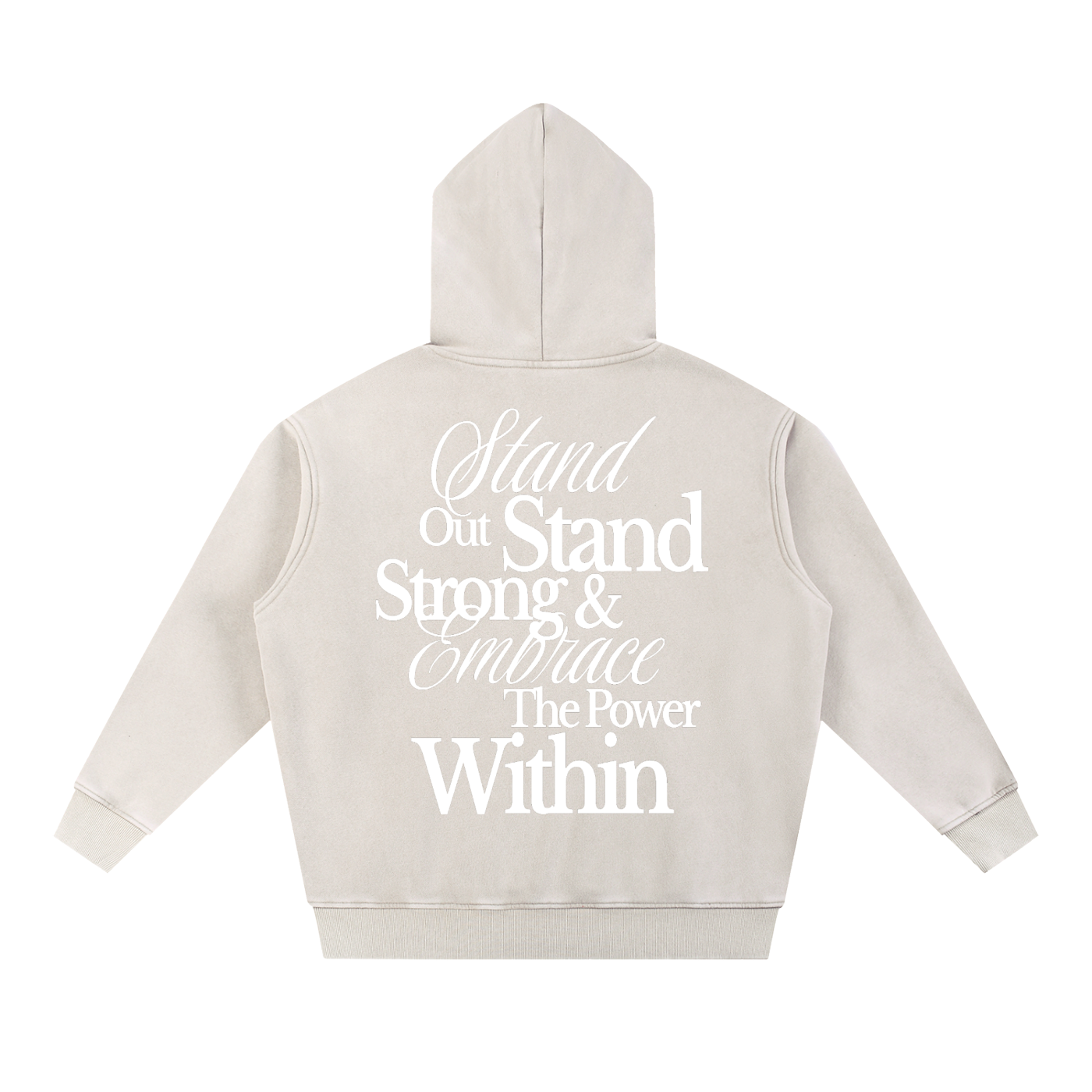 "Within" Snow Wash Fleece Oversize Hoodie
