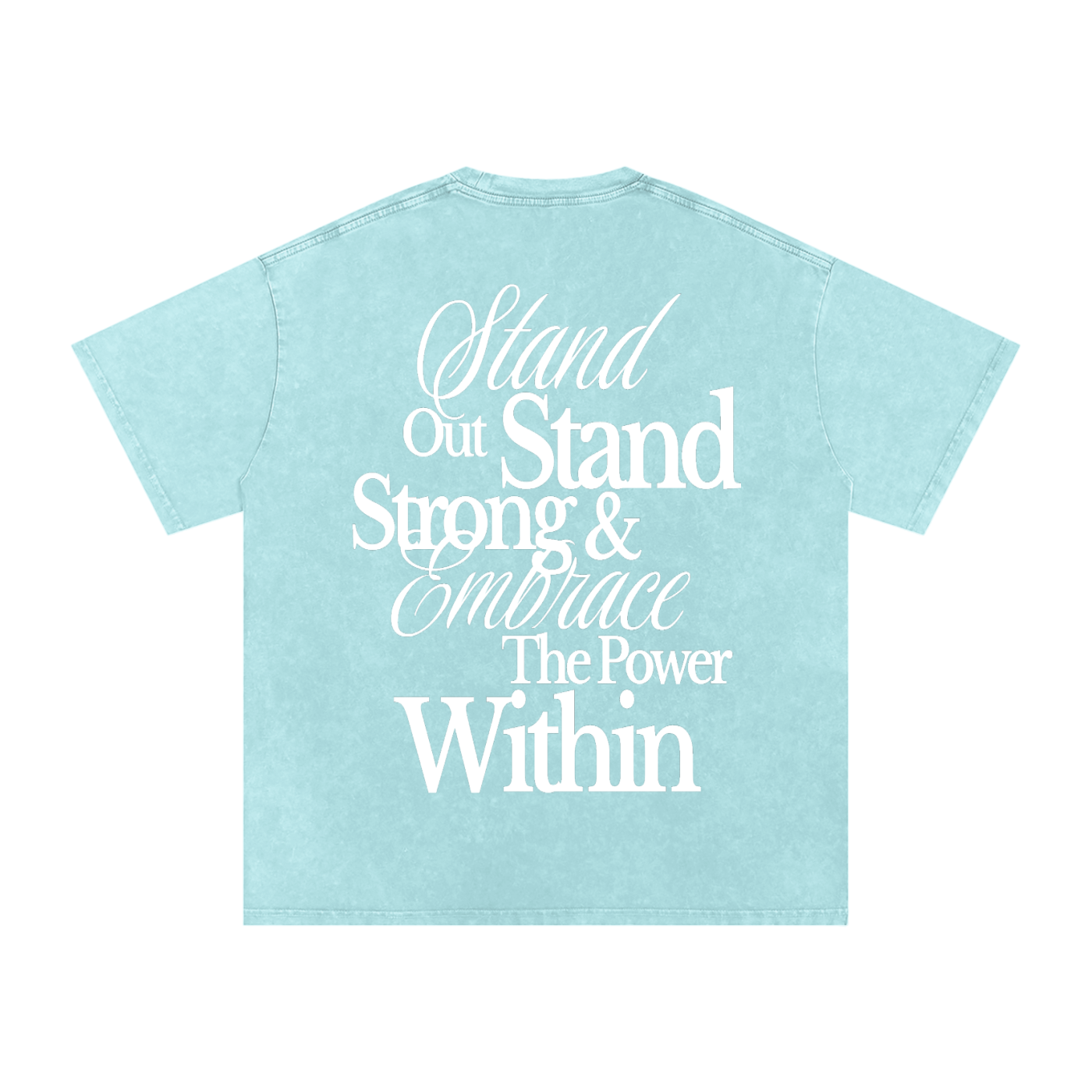 "Within" Snow Washed Oversized Cotton T-Shirt