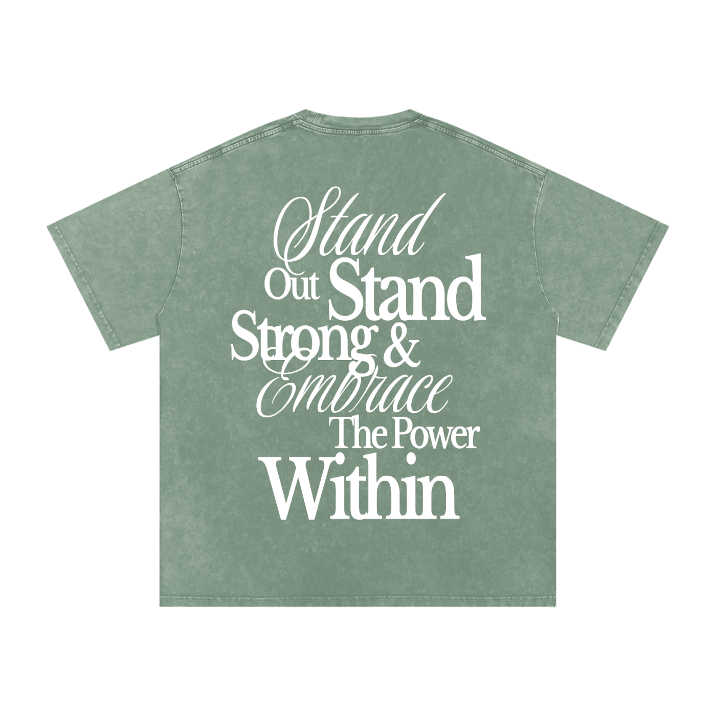 "Within" Snow Washed Oversized Cotton T-Shirt
