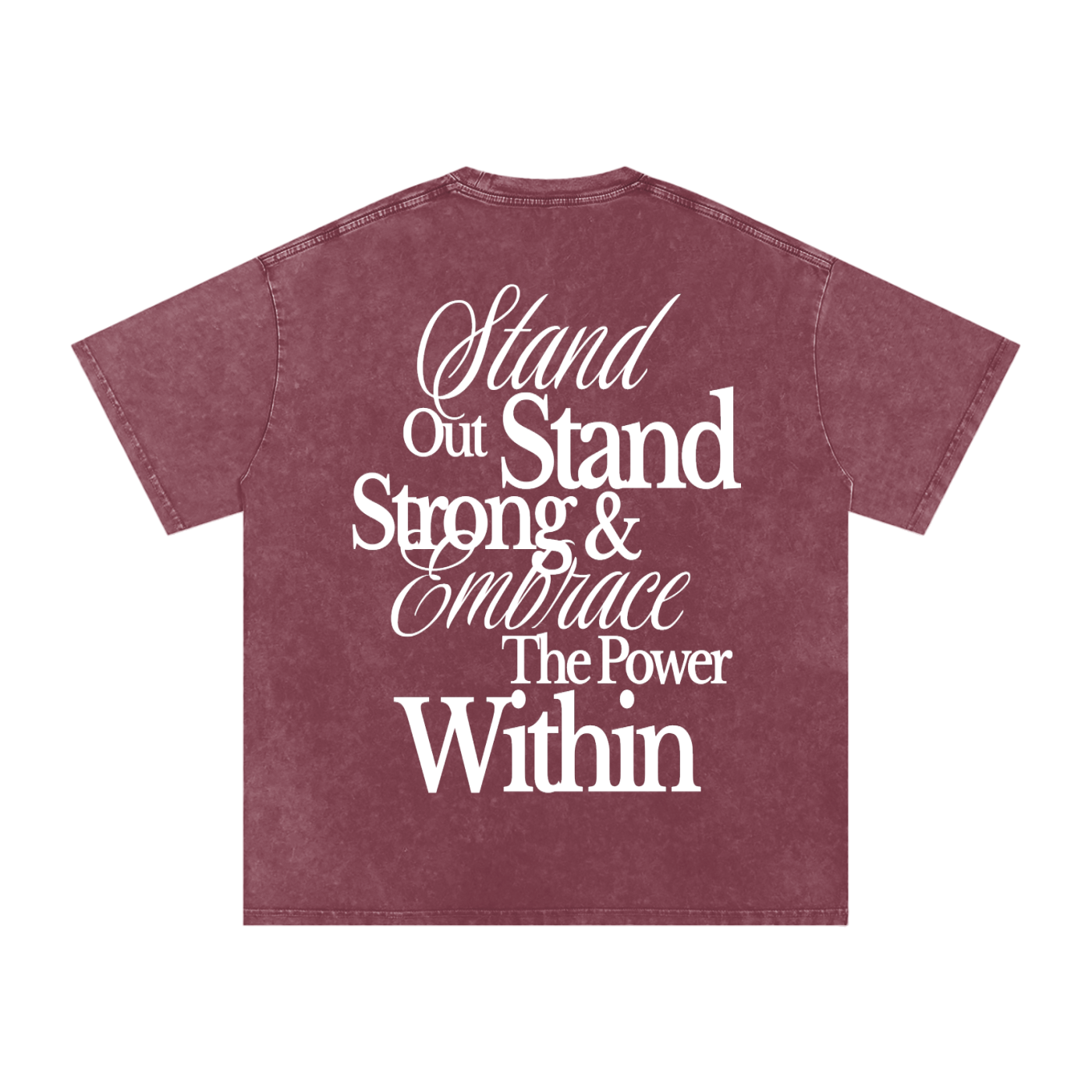 "Within" Snow Washed Oversized Cotton T-Shirt