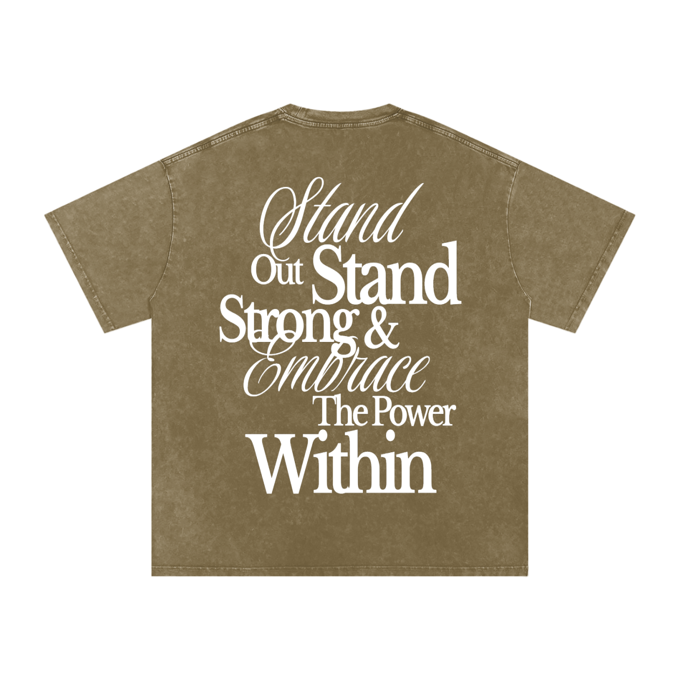 "Within" Snow Washed Oversized Cotton T-Shirt