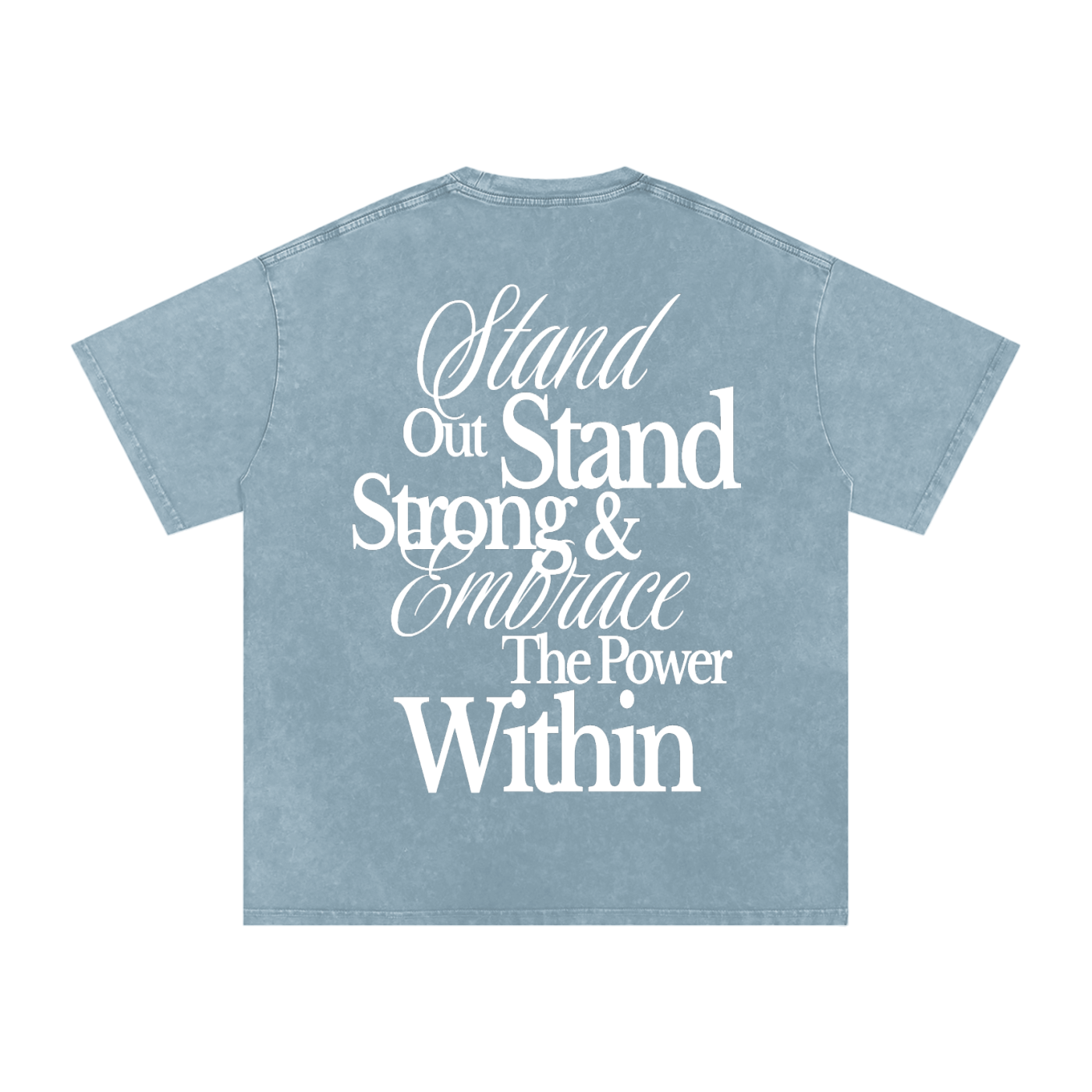 "Within" Snow Washed Oversized Cotton T-Shirt